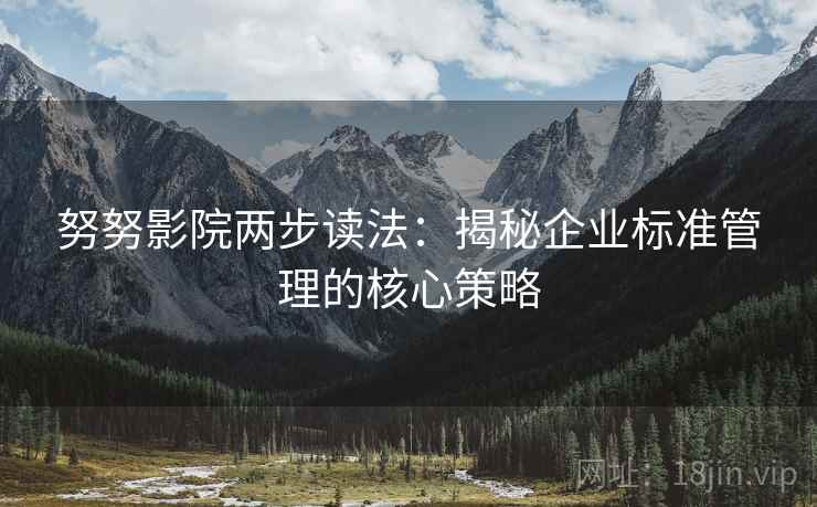 努努影院两步读法：揭秘企业标准管理的核心策略